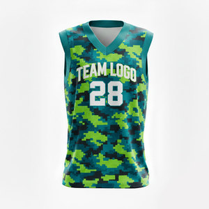 Maillot d'entraînement de basketball sans manches, respirant, anti-humidité, grande taille, avec logo imprimé sur le devant, en tissu mesh 100% polyester - Product Image 1