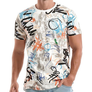 Camiseta de Manga Corta con Estampado Gráfico Hipster Hip Hop para Hombre, Ropa Urbana, Moda Casual de Verano, Cuello Redondo de Algodón, Estilo Rap Moderno - Product Image 1