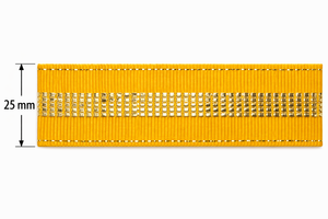 ริบบิ้นโกรเกรนสีเหลืองมัสตาร์ดขนาด 25 มม. ลายทางด้านเดียว พร้อมแถบลูเร็กซ์สีทองเมทัลลิก โพลีเอสเตอร์ 100% สำหรับตกแต่งงานเทศกาล - Product Image 5