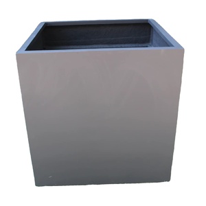 Best Selling New Arrival KNT Modern Luxury <b>Brown</b> FRP Unbreakable Lightweight Floor Garden Plant Pots Rough Finish Flower Pots - Product Image 1