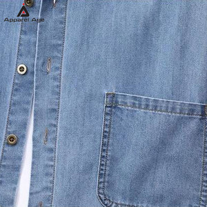 เสื้อเชิ้ตยีนส์ผู้ชายขายส่ง ทรงเข้ารูป สไตล์ลำลอง ผ้าฝ้ายคุณภาพสูง แขนสั้น แฟชั่น เสื้อโอเวอร์ไซส์สำหรับผู้ชาย จำหน่ายจำนวนมาก - Product Image 4