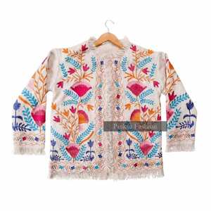 Vêtement d'hiver pour femme en velours brodé, style bohème esthétique, fait main, séchage rapide, respirant, coton écologique, motif floral de luxe - Product Image 2