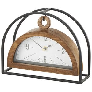 Horloge à pendule en bois créative, horloge murale contemporaine, décoration de salon - Product Image 5