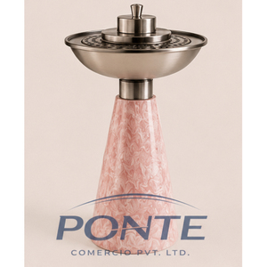 Quemador de Incienso de Mármol Rosa de Lujo, Estilo Árabe, Porta Incienso Metálico para Decoración del Hogar, Mabkhara, Incensario de Oud para Ramadán - Product Image 3