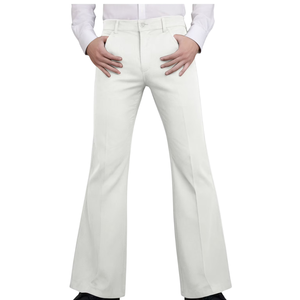 Pantalones de Hombre de Cintura Alta, Corte Ajustado, Estilo Campana, Cierre de Botones, 100% Algodón, Ligeros, Casuales de Oficina, OEM, ODM, Personalizados - Product Image 5