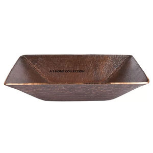 Baignoire portable en cuivre de qualité export, grand format, au meilleur prix, avec design moderne, texture martelée et quatre pieds - Product Image 3