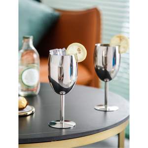 Verre à vin en acier inoxydable, gobelet en métal, coupe à cocktail incassable, coupe à jus, calice à champagne, articles de bar, fournitures de fête - Product Image 1