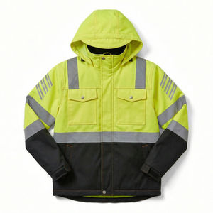 Gilets de travail personnalisés à logo haute visibilité, réfléchissants, imperméables en polyester, multi-poches, respirants, à manches longues, de sécurité - Product Image 6