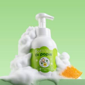 โฟมล้างขวดนมเด็ก ตรา Dr. Papie สูตรอ่อนโยน ปลอดภัย สำหรับขวดพลาสติก พร้อมสติ๊กเกอร์ล้างทำความสะอาด - Product Image 3