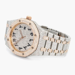 Reloj de Lujo Unisex con Movimiento Mecánico Automático de Acero Inoxidable, Analógico en Árabe, con Alarma y Moissanita VVS de Alta Calidad - Product Image 2