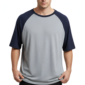 Mens Raglan Sleeve T Shirt Casual Color Block <b>Baseball</b> Style Short Sleeve Cotton <b>Tee</b> Comfortable Everyday Wear Top - Product Image 1