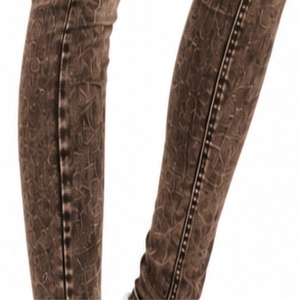Jean en denim stretch délavé pour femme, coupe slim, aspect délavé, taille confortable, jean décontracté pleine longueur - Product Image 6