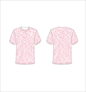 เสื้อยืดแขนสั้นลายจุดสำหรับผู้ชาย คอกลม ทรงปกติ สวมใส่สบาย ระบายอากาศได้ดี ผลิตจากผ้าโพลีเอสเตอร์ถัก พร้อมลายพิมพ์โลโก้ด้านหน้า - Product Image 1