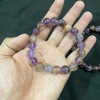 Bracelets unisexes en pierres précieuses naturelles AMÉTRINE 10 mm, perles en cristal véritable, pierres porte-bonheur, bijoux tendance faits à la main, cadeau