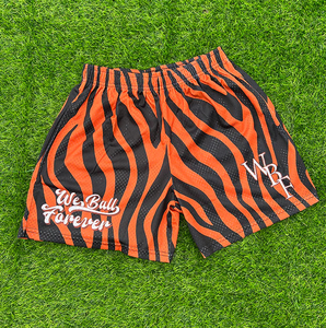 Shorts de sport pour homme personnalisés, en maille polyester à sublimation, à séchage rapide, avec entrejambe de 5 pouces, pour la gym, le basketball et le streetwear - Product Image 4