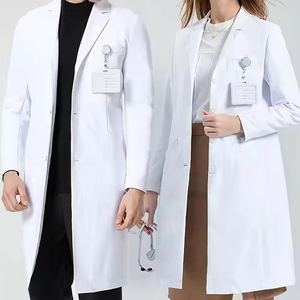 Bata de Laboratorio Profesional, Uniformes de Hospital, Bata Médica Personalizada de Manga Larga, Bata Blanca para Clínicas, Doctores, Enfermeras y Dentistas - Product Image 1