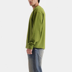 The 1994 "Box Fit" Heavyweight Pullover with <b>Dropped</b> Armholes and Enzyme-Washed Charcoal Texture - Product Image 4
