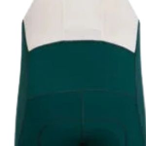 Cuissard de cyclisme vert foncé avec bretelles blanches, léger et rembourré, pour hommes et femmes, vêtements de cyclisme athlétiques - Product Image 6