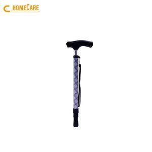 Bastón Plegable de Aluminio OEM de 5 Secciones con Mango de Madera y Punta de Goma, Capacidad de 250 lb - Bastón Ultraligero para Personas Mayores - Product Image 6