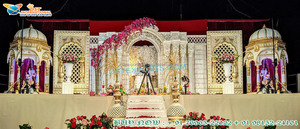 Grand Manavarai, scène de mariage sud-indien Manavarai Grand Fat réception de mariage, scène de mariage srilanais avec temple - Product Image 2