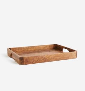 Plateau de service de luxe en bois de manguier, écologique, fait main, compatible lave-vaisselle et micro-ondes, finition polie, provenant d'Inde - Product Image 1