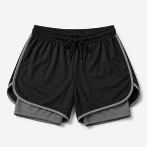 Shorts de sport pour hommes à séchage rapide, légers en polyester, pour la course, le basketball et l'entraînement, avec taille élastique - Product Image 4
