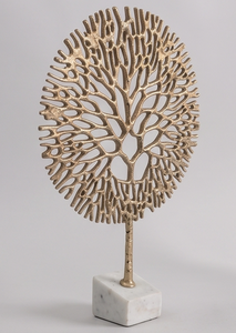 Tree Shape Metal Handcrafted Metal Elegant Gold Coral Aluminum Sculpture Luxury Decorative Accent Home Desktop Tabletop <b>Object</b> - Product Image 3