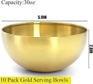 Customizable Elegant Brass Serving Bowl For Dining <b>Table</b> Decoration Kitchen Use And Traditional Serving Experience - Product Image 4