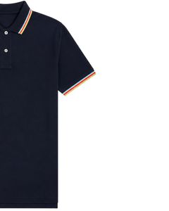 Camiseta Polo Azul Marino Personalizada para Hombre, Manga Corta, Informal, Deportiva, para Golf, Transpirable, para Verano, con Cuello a Rayas, Premium - Product Image 4