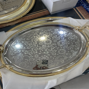 Impresionante plato redondo de latón con intrincadas grabas tradicionales de mandala para un servicio seguro y conveniente, disponible al por mayor. - Product Image 3