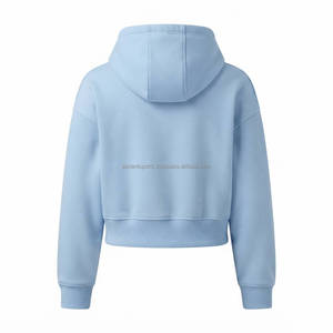 เสื้อฮู้ดครอปท็อปผู้หญิง แฟชั่นลำลอง สตรีทแวร์ แขนยาว รับผลิตแบบ OEM ขายส่ง - Product Image 2