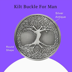Hebilla para Cinturón de Kilt con Diseño del Árbol de la Vida Celta - Diseño Tradicional Escocés con Acabado Antiguo - Ideal para Kilts y Atuendos Highland - Product Image 3