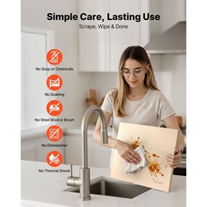 Pietra per Pizza in Cordierite Extra Large 15 X 12 Pollici, Spessore 0,6, Resistente al Calore, Strumento per Cucinare e Raschiare la Pizza - Product Image 5