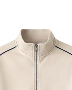 Conjunto Deportivo Personalizado para Hombre en Color Beige con Cierre, Fabricante de Ropa Deportiva, Traje para Correr con Ribete en Contraste, Ropa Casual para Gimnasio - Product Image 2