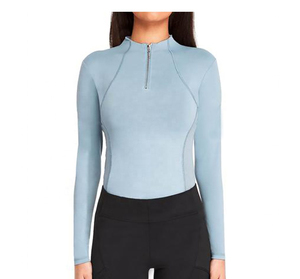 Horse Riding Base Layer Shirt Customized Logo Breathable Soft Touch Fabric Horse Riding Base Layer Shirt Women Long Sleeve - Product Image 3