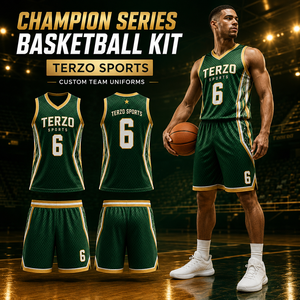 Uniforme de Baloncesto Emerald Champion, Conjunto de Jersey y Pantalones Cortos de Malla de Diamantes de Lujo con Logotipo del Club Personalizado, Nombre y Número del Jugador - Product Image 1