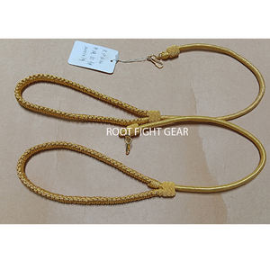 Cordon en fil d'or de qualité supérieure, entièrement recouvert de coton doré, fait main, pour lanière d'épaule et sifflet. - Product Image 3