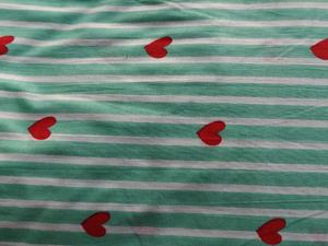 ผ้าฝ้ายออร์แกนิคเนื้อนุ่ม ระบายอากาศได้ดี ซึมซับความชื้น น้ำหนักเบา พิมพ์ลายหัวใจสีเขียวทะเลสวยงาม ของที่ระลึก - Product Image 4