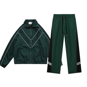 Nouveaux ensembles de survêtements coupe-vent élégants pour hommes, pour l'entraînement en plein air, en deux pièces, fabriqués au Pakistan - Product Image 1