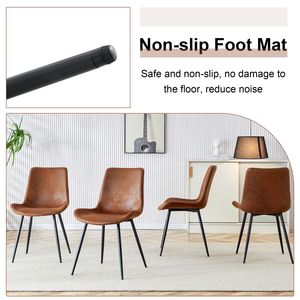 59-71 Inch Expandable Dining <b>Table</b> with Comfortable <b>Brown</b> Fabric Chairs 8-Piece Set Paired with Dining Room Technology - Product Image 6