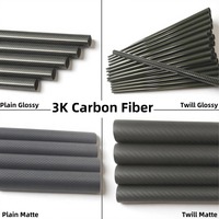 Tube en fibre de carbone 3K personnalisé de marque Meibang, enroulé, 1 épaisseur, 4 m de longueur, tubes télescopiques multi-tailles, vente directe d'usine