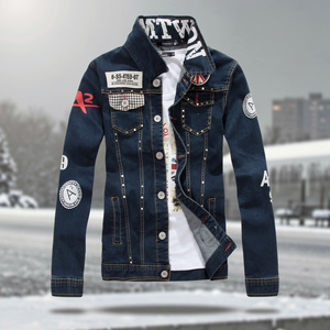 Nouvelle Collection Printemps 2026 – Blouson Moto Décontracté en Jean pour Homme, Coupe Slim, Col Montant, Denim Délavé, Imperméable sur le Devant - Product Image 3