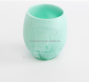 Taza de resina de lujo ecológica Color blanco y negro para café y mini bebidas Tazas de jardín de hadas hechas a mano para uso doméstico - Product Image 4