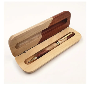 Rectangular acacia Wood Pen <b>Box</b> Modern Crafts For Office Promotional Pen <b>Box</b> <b>Cheap</b> Price With Customised Logo - Product Image 3