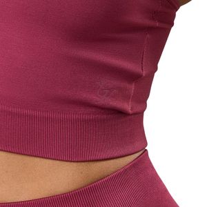 Womens Berry Pink <b>Cross</b> Back Tank <b>Top</b> Slim Fit Stretch Fitness Activewear Gym Training Sleeveless Performance Apparel Clothing - Product Image 6