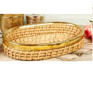 Bandeja de Servicio de Bambú con Forma Personalizada de Estilo Real, Bandeja de Servicio para Hoteles y Restaurantes, Bandeja de Servicio Decorativa de Madera Hecha a Mano - Product Image 3