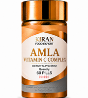 KIRAN AMLA Complexe de Vitamine C 60 Comprimés Complément Alimentaire Soutien Immunitaire Antioxydant