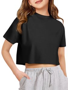Camiseta Corta Holgada para Mujer, Estilo Urbano, Algodón Grueso de Alta Densidad - Product Image 2