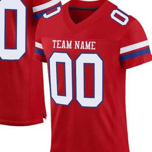 Camiseta de Fútbol Americano Personalizada, Roja, de Malla Sublimada, con Cualquier Nombre, Talla 00, Corte Regular para Hombre, Manga Corta, Transpirable - Product Image 5
