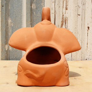 Maceta de Elefante de Terracota Tallada a Mano, Diseño Rústico, Maceta para Plantas de Interior, Decoración de Estilo Animal, Estilo Antiguo, Vintage, Ecológica - Product Image 6